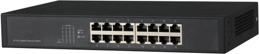 Switch Dahua PFS3016-16GT noir 16 ports Gigabit avec prise EU 220V