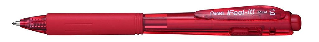 Pentel Feel-it! WOW! Rot Clip-on-Einziehkugelschreiber 12 Stück(e)