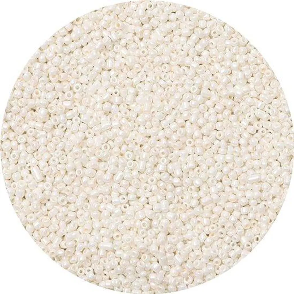 Perles de verre blanches de 2mm : lot de 12 500 pièces pour bijoux DIY
