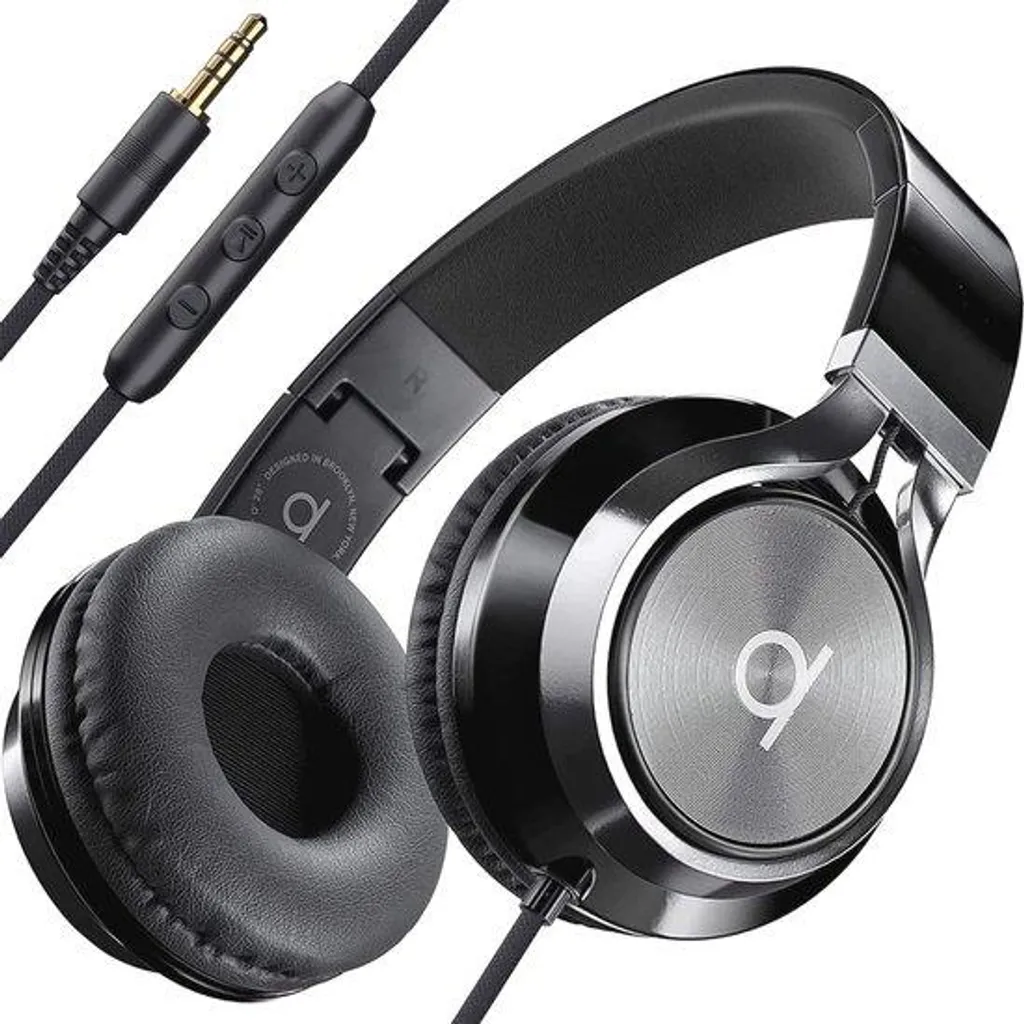 Casque audio pliable noir supra-auriculaire pour une isolation optimale