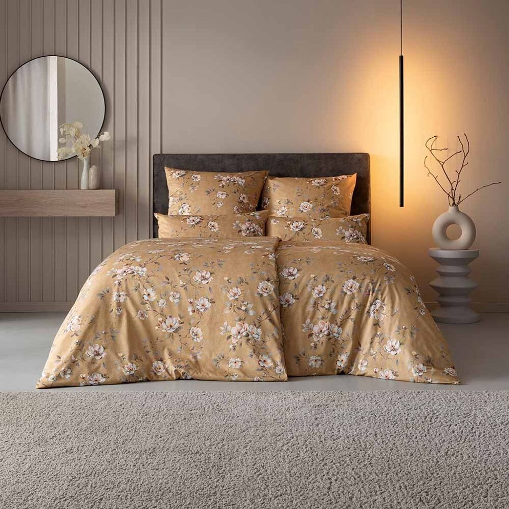 Estella Bettwäsche Lara 7954 740 Messing Mako Satin 135 cm x 200 cm