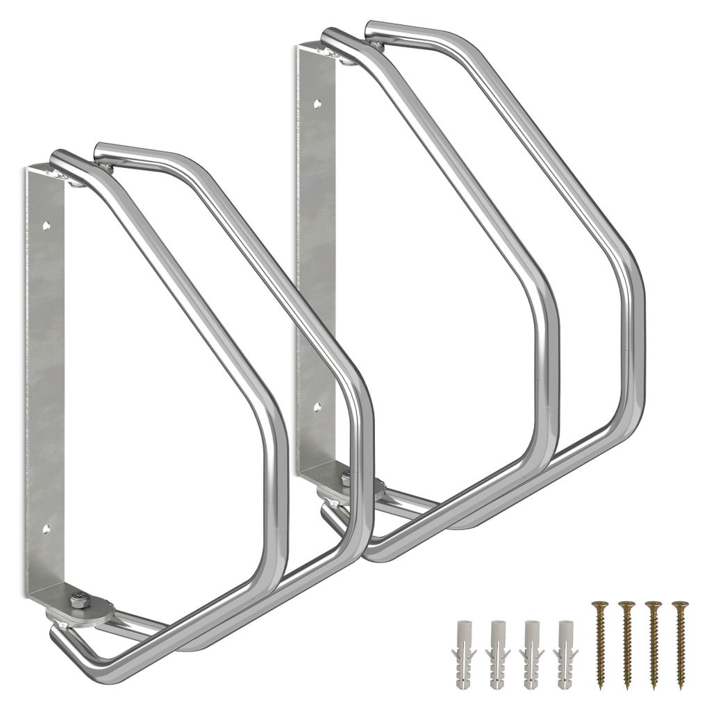 Portabiciclette Relaxdays, set da 2, montaggio a parete, Immagine del prodotto  Immagine generata dall'IA