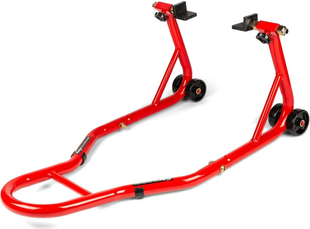 Cavalletto Alzamoto Rosso Motoforce Racing - L'aiutante del tuo Box