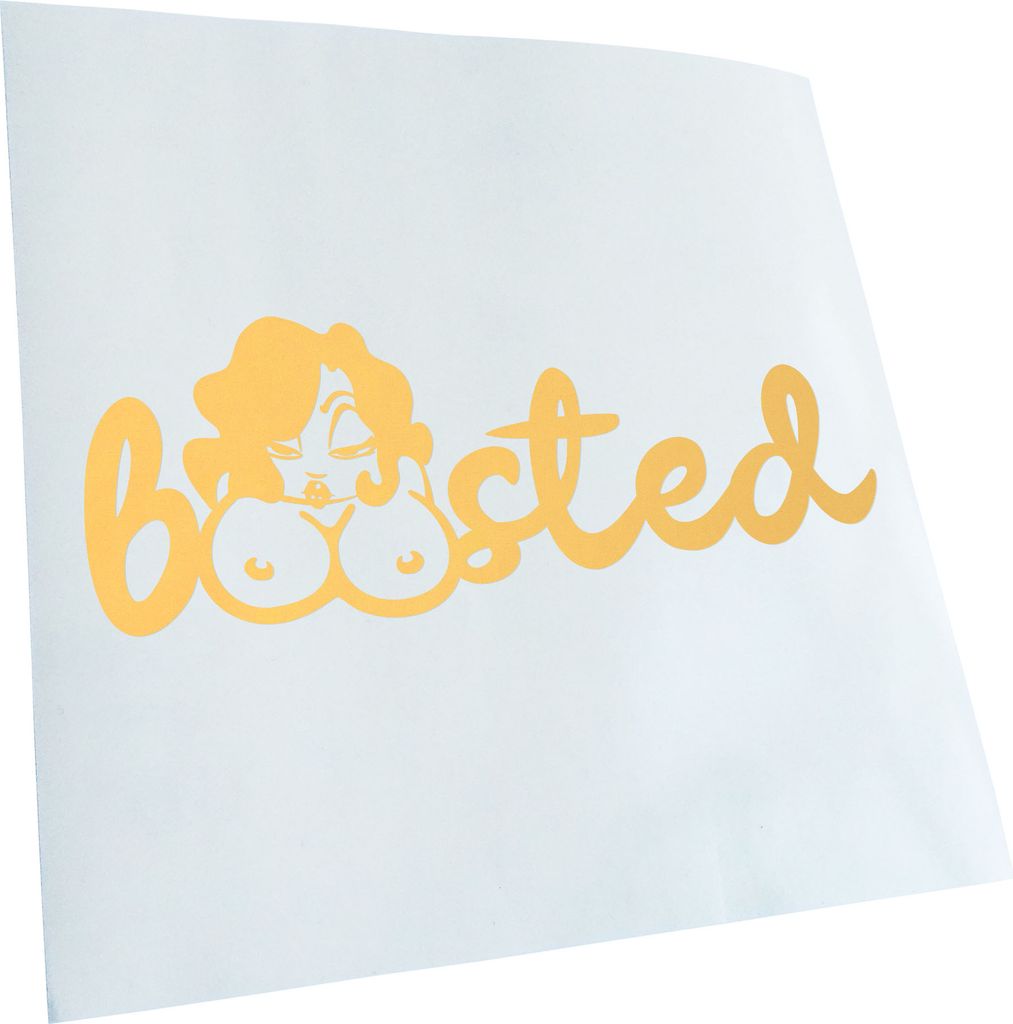 Kiwistar - Autoaufkleber - Boosted - Creme - 60x21cm - Aufkleber für Auto, Laptop, Fahrrad, LKW, Motorrad Mehrfarbig JDM Decal Racing