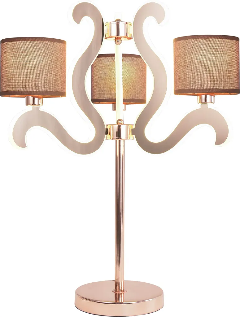 Lampe à Poser AMBROSIA Cuivre 43-33925 : Éclat Métallique et Moderne