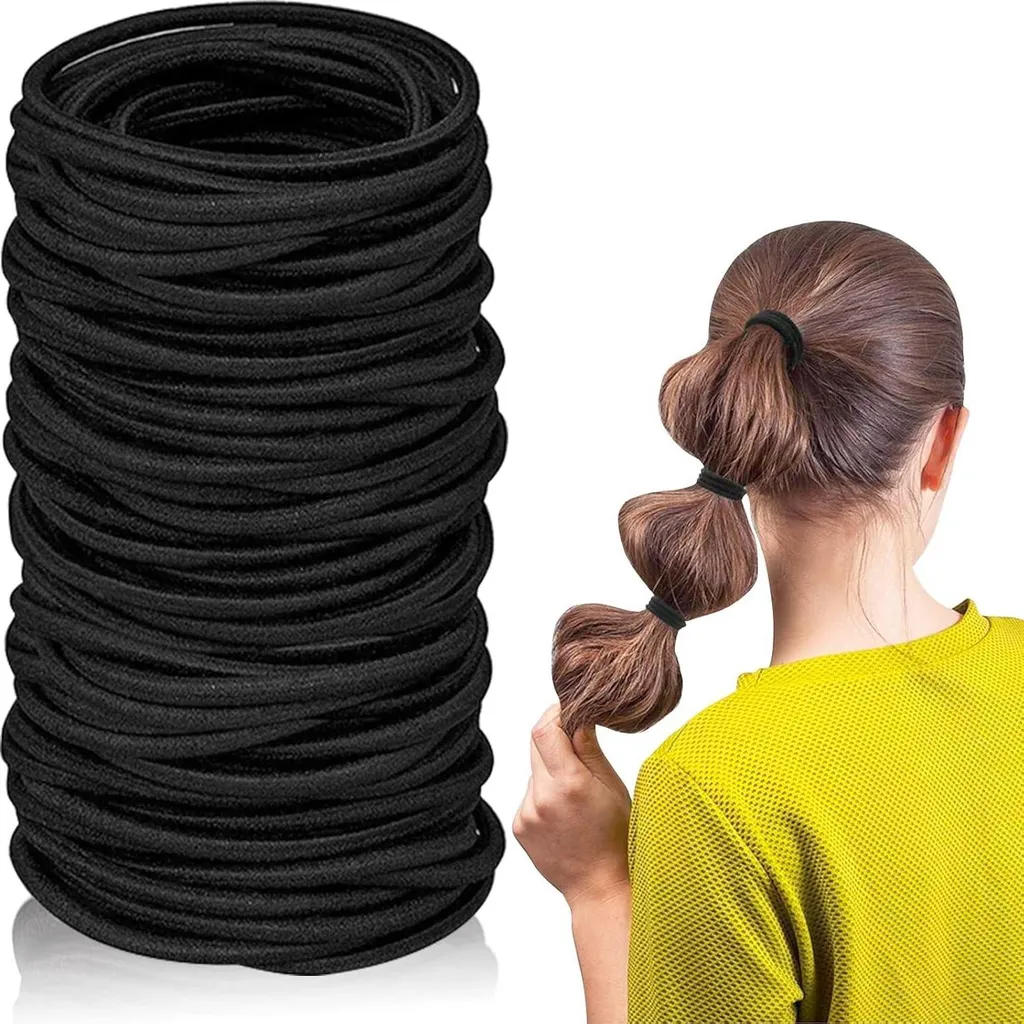 100 Fascette Professionali Nere per Capelli Ricci e Voluminosi