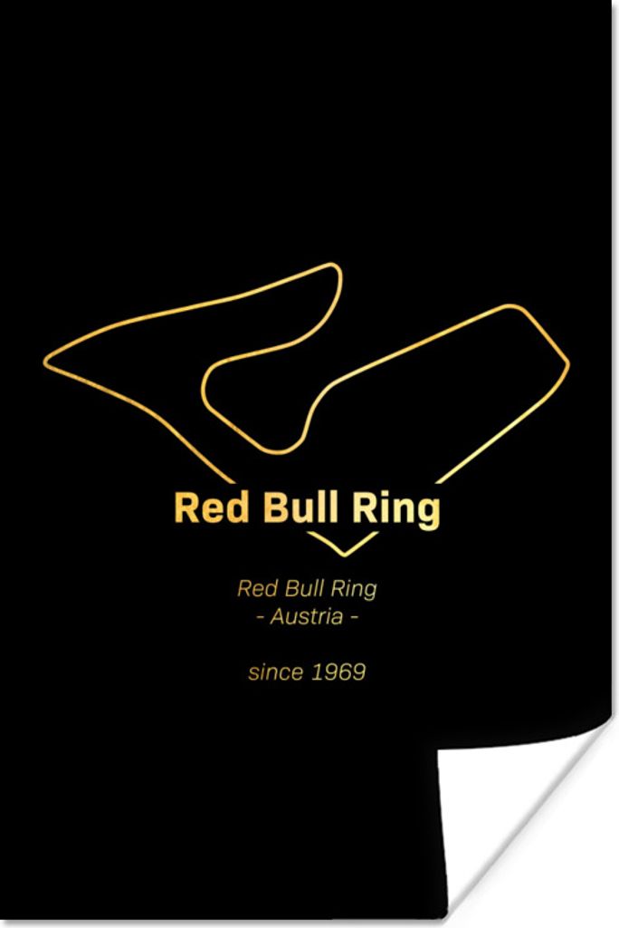 MuchoWow Poster Red Bull Ring - Formel-1-Rennstrecke 120x180 cm - Kunstposter
