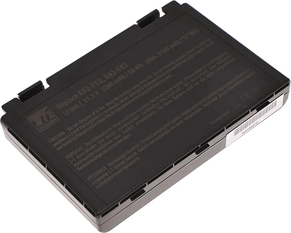 Batteria T6 Power per Asus K40AC, Li-Ion, 11,1 V, 5200 mAh (58 Wh), nero - 4