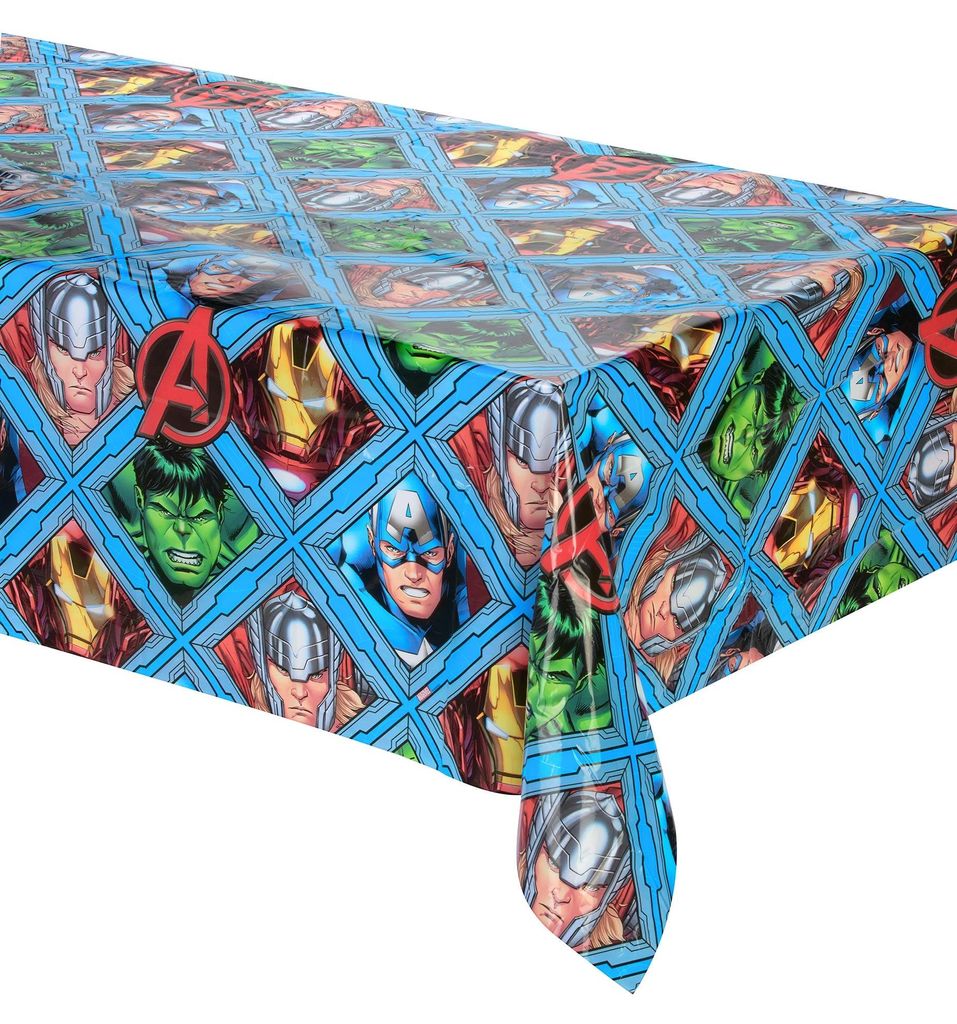 Avengers-Tischdecke Superhelden-Tischdeko bunt 120x180cm - Einheitsgröße