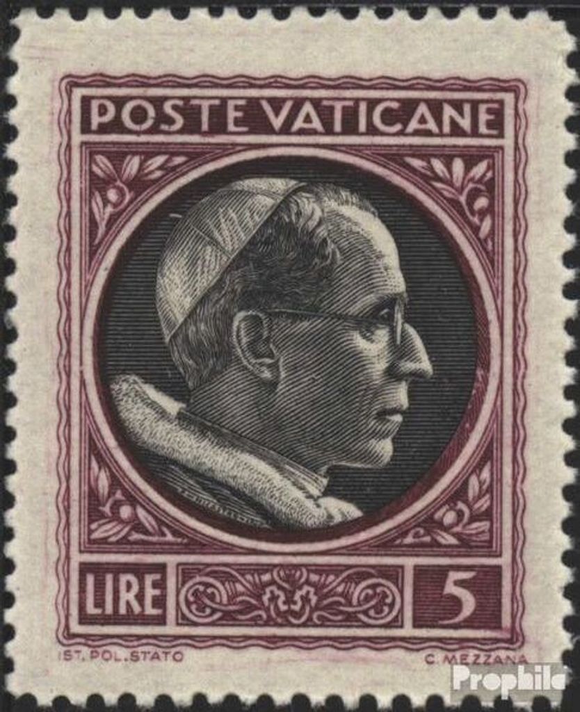 Briefmarken Vatikanstadt 1945 Mi 109 postfrisch Papst Pius Produktbild 
