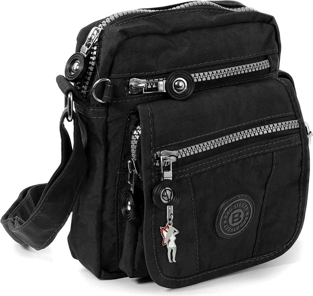 Bag Street Nylon Tasche Damen Herren schwarz 15x8x18 OTJ215S