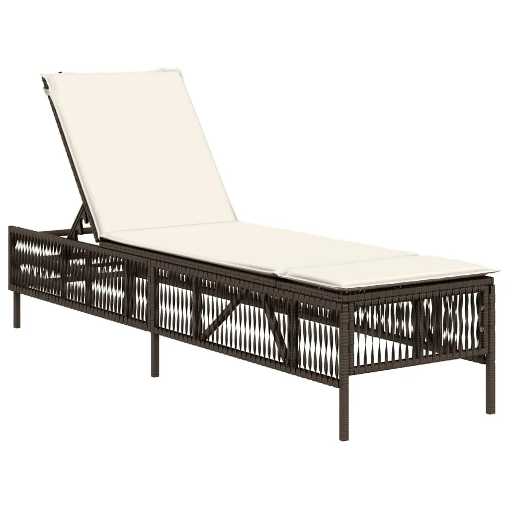 vidaXL Lettino Prendisole Rattan Marrone - Offerta Arredo Esterni