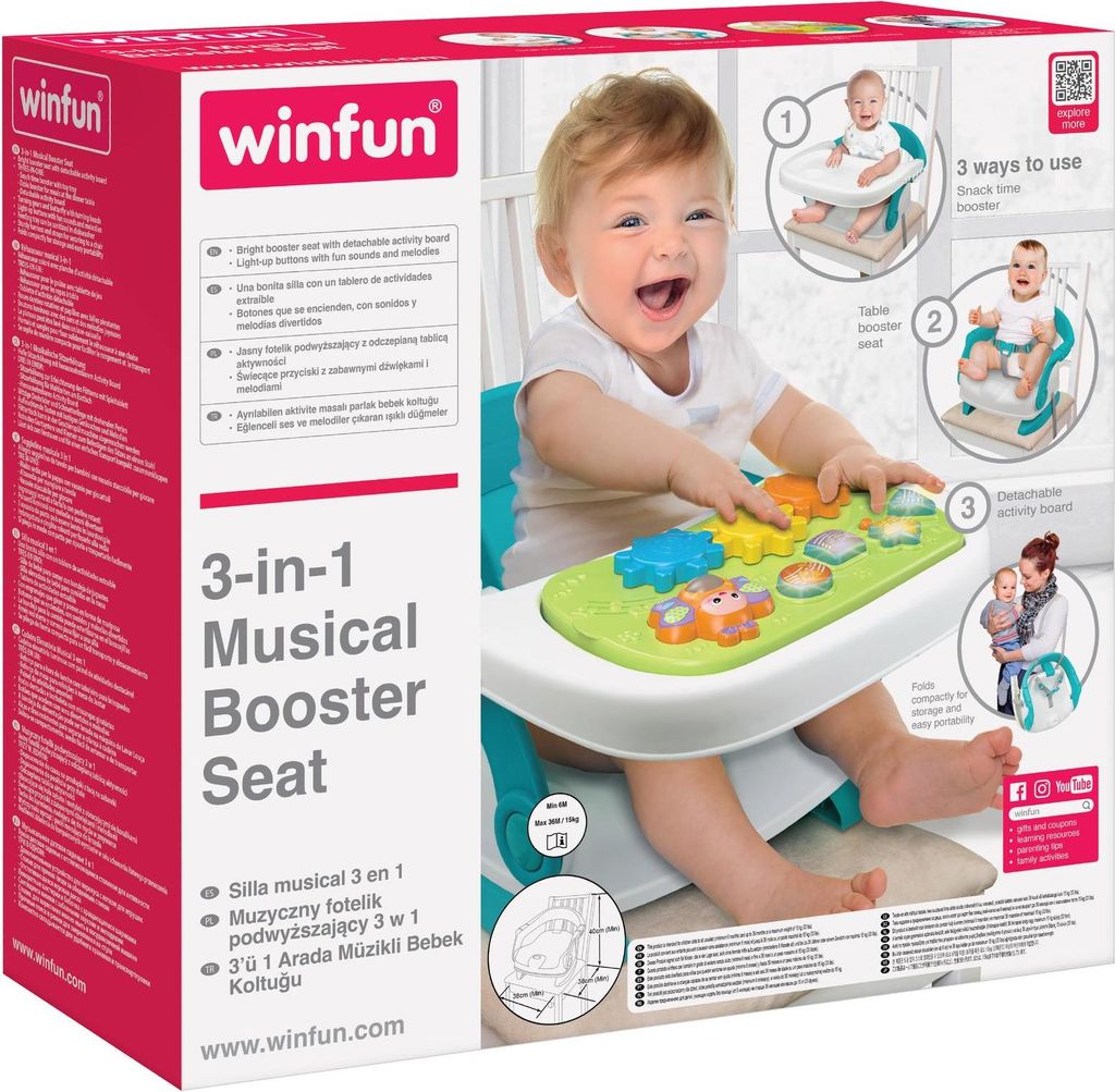 WINFUN 3-in-1-Sitzerhhung mit Musik