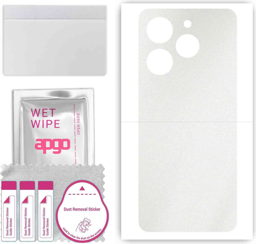 apgo Rückseite Schutzfolie, Skin, kompatibel mit Tecno Spark 10 Pro, Hinten Displayschutzfolie aus Vinylfolie, kratzfest, einfache Montage - Matt ...