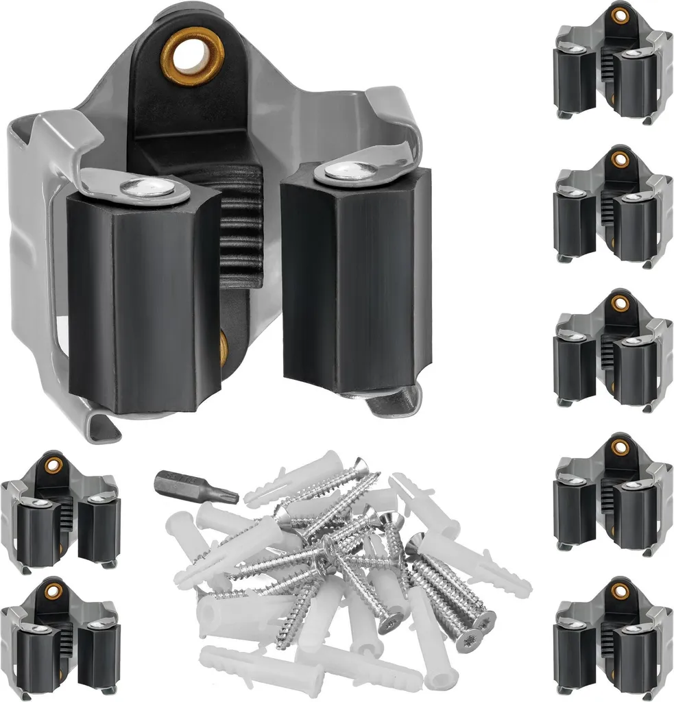 ECENCE Supports muraux pour balais - Lot de 8 accroches outils de jardin