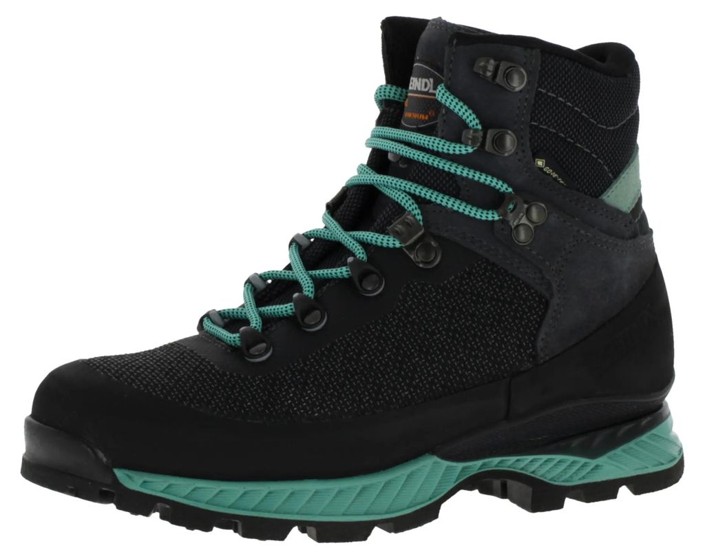 Meindl Vakuum Lady 3.5 wasserdichte und stabile Damen Bergschuhe mit griffiger Laufsohle Anthrazit/Türkis EU 40