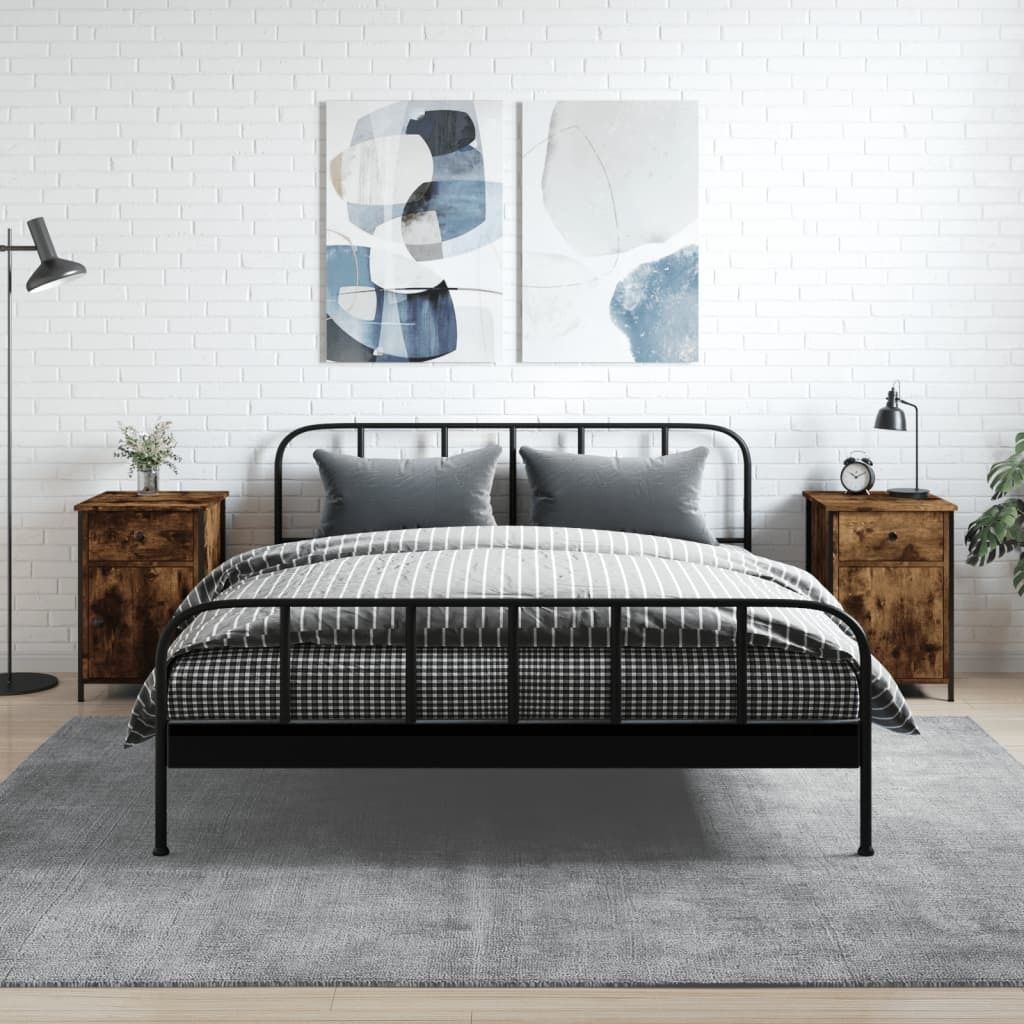 Möbel Nachttische 2 Stk. Räuchereiche 40x42x60 cm Holzwerkstoff - Nachttische & -schränke 825908