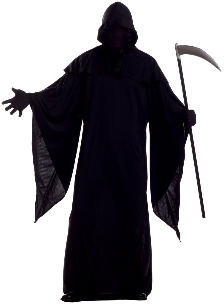 Zwarte Halloweenmantel, maat: XL Productafbeelding 