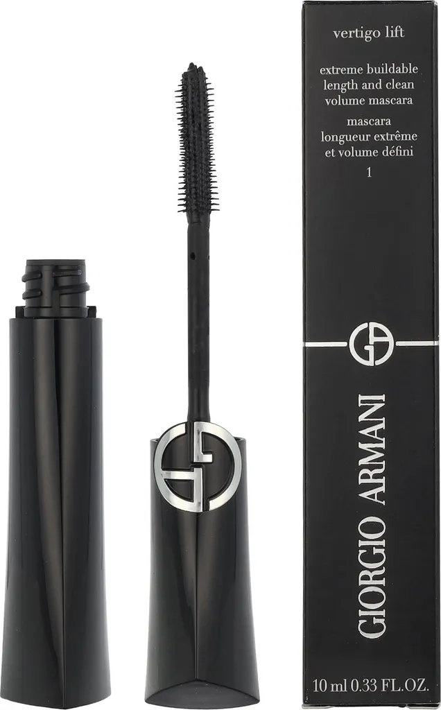 Mascara Armani Vertigo Lift Obsidian Black - Idéal pour Cils Courts et Fins