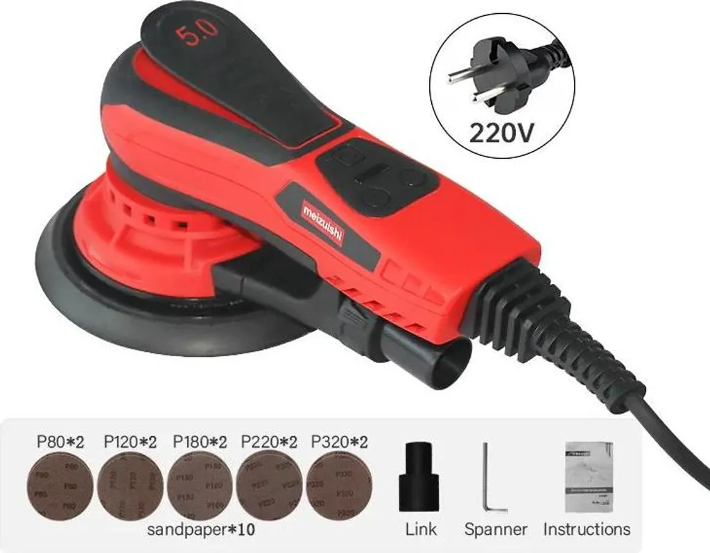 Ponceuse Polisseuse Orbitale Polyvalente 350W pour Carrosserie et Bois