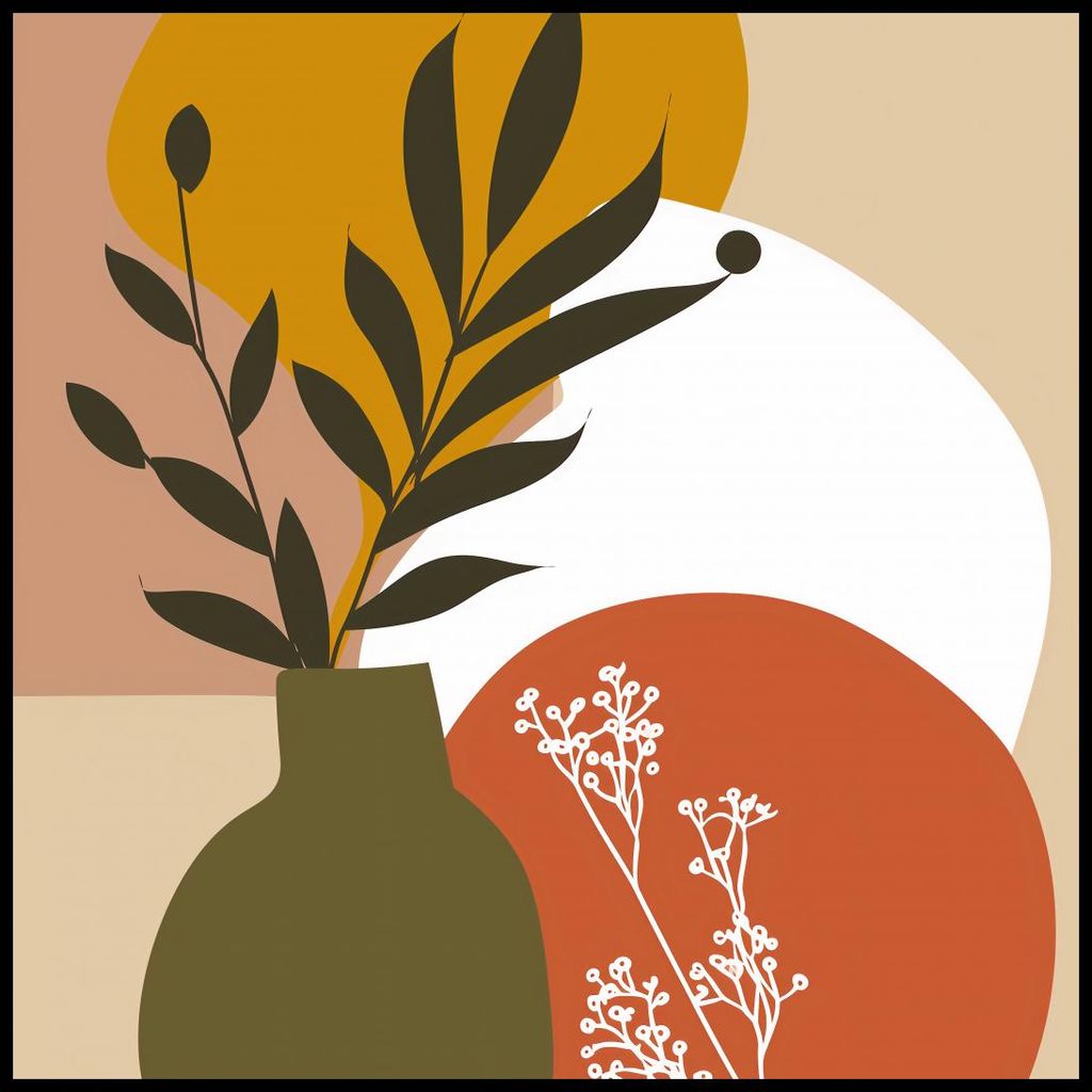 Plakat 80x80cm Blumen in der Sonne