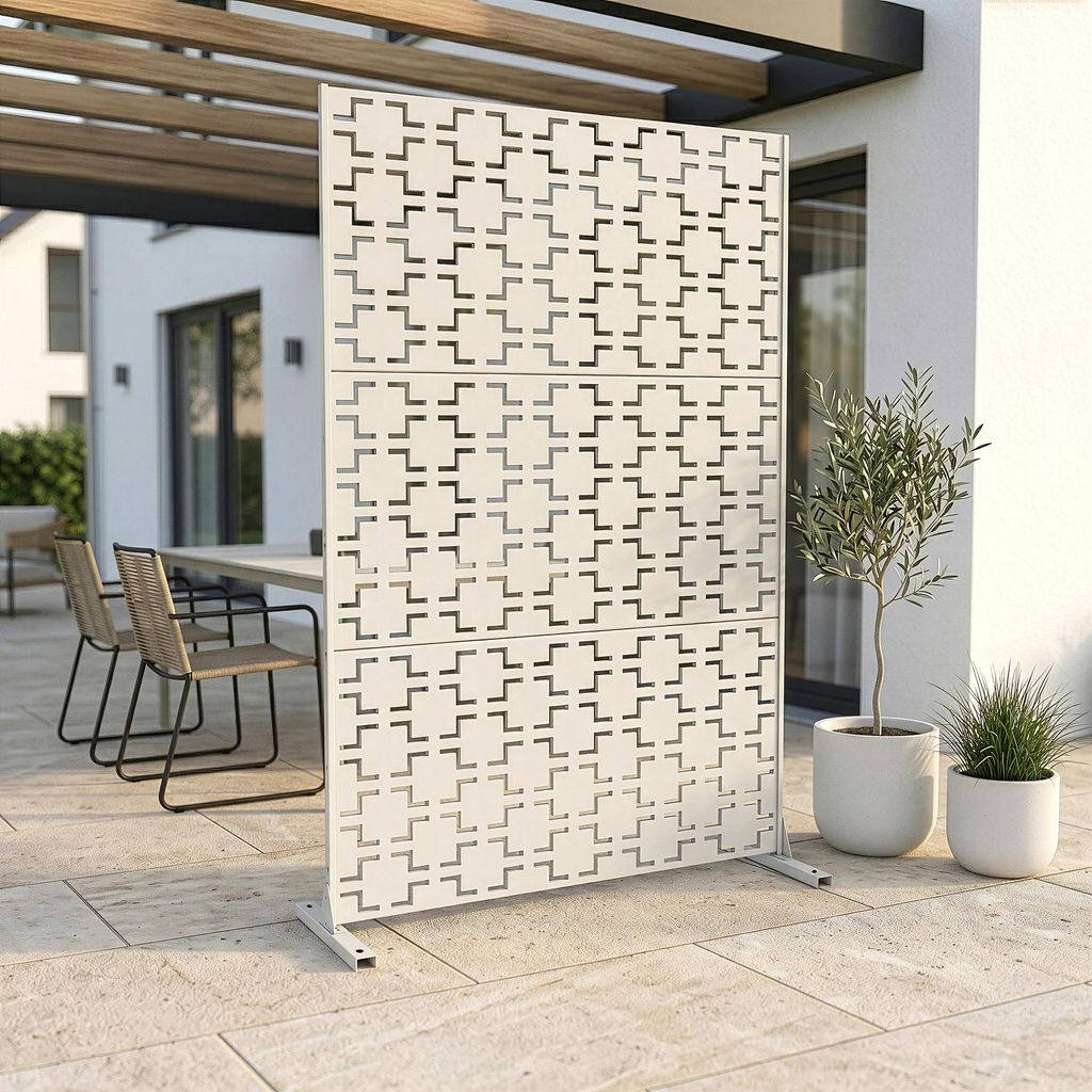 Trennwand ‘Basciano’ verzinkter Stahl 180 x 120 cm Produktbild 