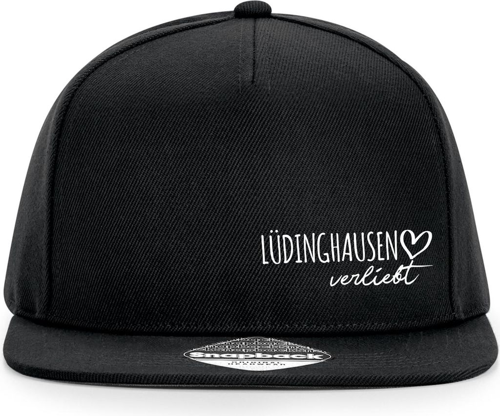 Huuraa Cappy Mütze Lüdinghausen verliebt Black Polyester Snapback Kappe Geschenkidee