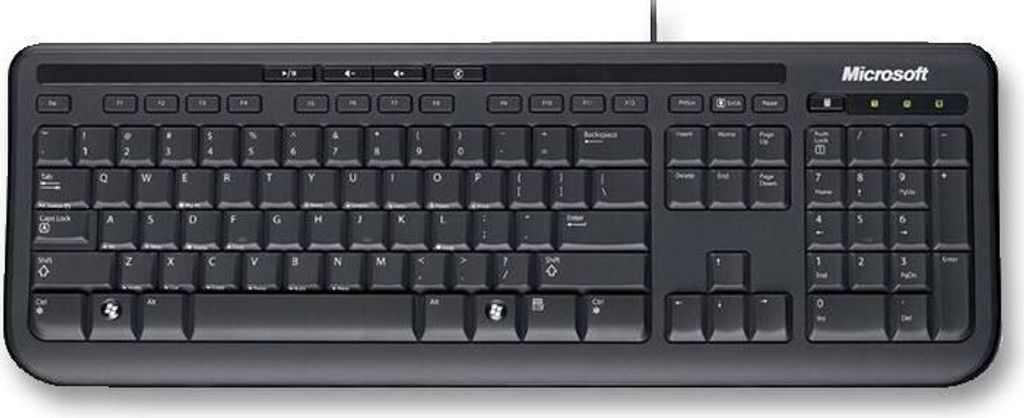 Microsoft Wired Keyboard 600, Black, Kabel, USB, QWERTY, Obrázek produktu 