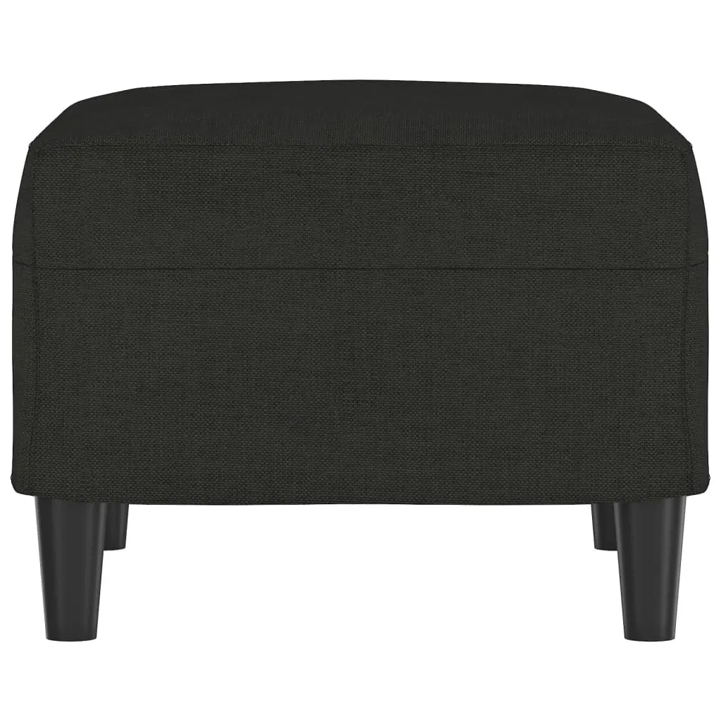 Sgabello in Tessuto Nero 60x50x41 cm - Poggiapiedi Robusto e Comodo - 4