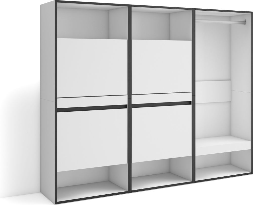 Schuhregal, Schuhschrank, 180x35x145 cm, Für Schlafzimmer, Zimmer, Offener Kleiderschrank, Weiß