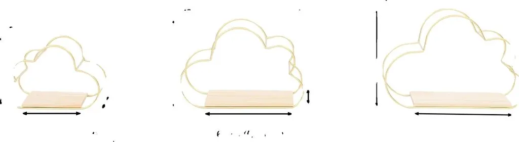 Mensola Oro Nuvola: Design Iconico per Pareti Creative e Moderne