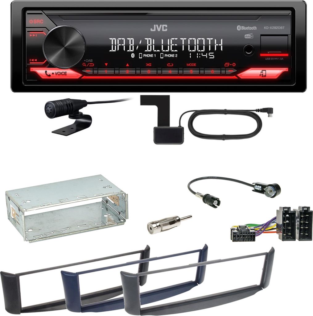 JVC KD-X282DBT Bluetooth Digitalradio USB Einbauset Smart Produktbild 