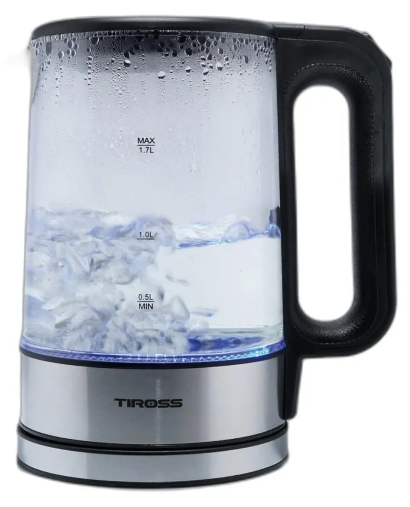 Bouilloire Sans Fil 1,7 L Tiross TS2703 avec Arrêt Auto et Design Inox
