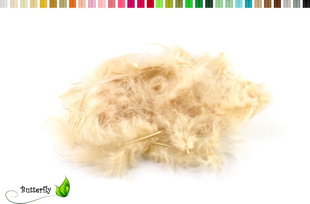 Bastelfedern 5-10cm, ca. 80-100 Stück, Farbauswahl:champagner 815