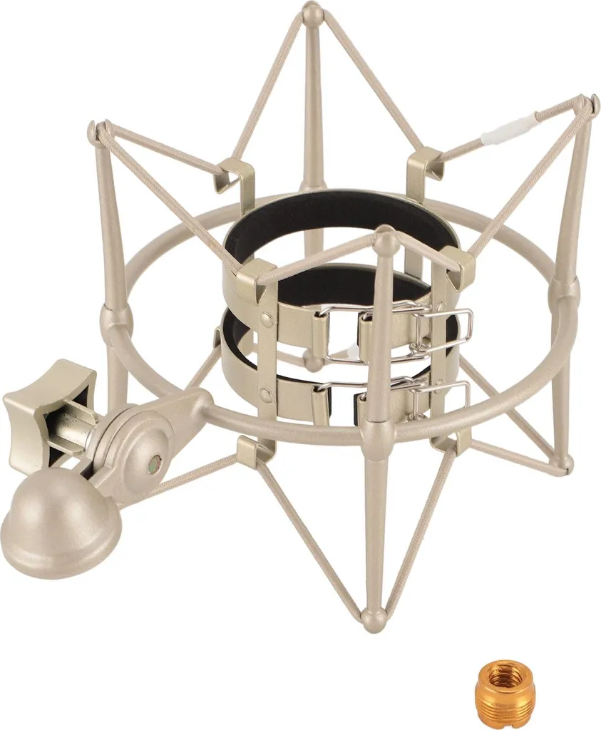Support de Clip de Microphone Anti-Vibration 60mm Doré de Studio