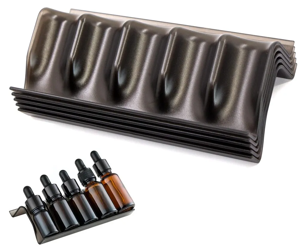 Organiseur Huiles Essentielles en Plastique Lot de 5 - Support à 5 Fentes