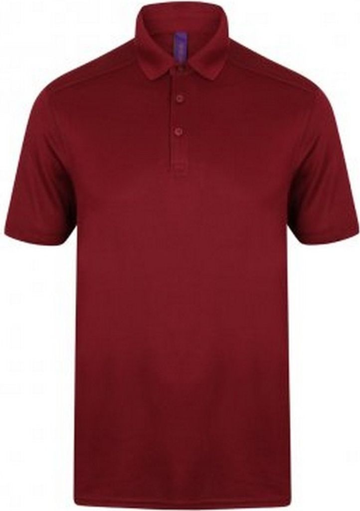 Henbury Herren Stretch Mikrofine Pique Polo Shirt PC2951 (XL) (Burgunder)