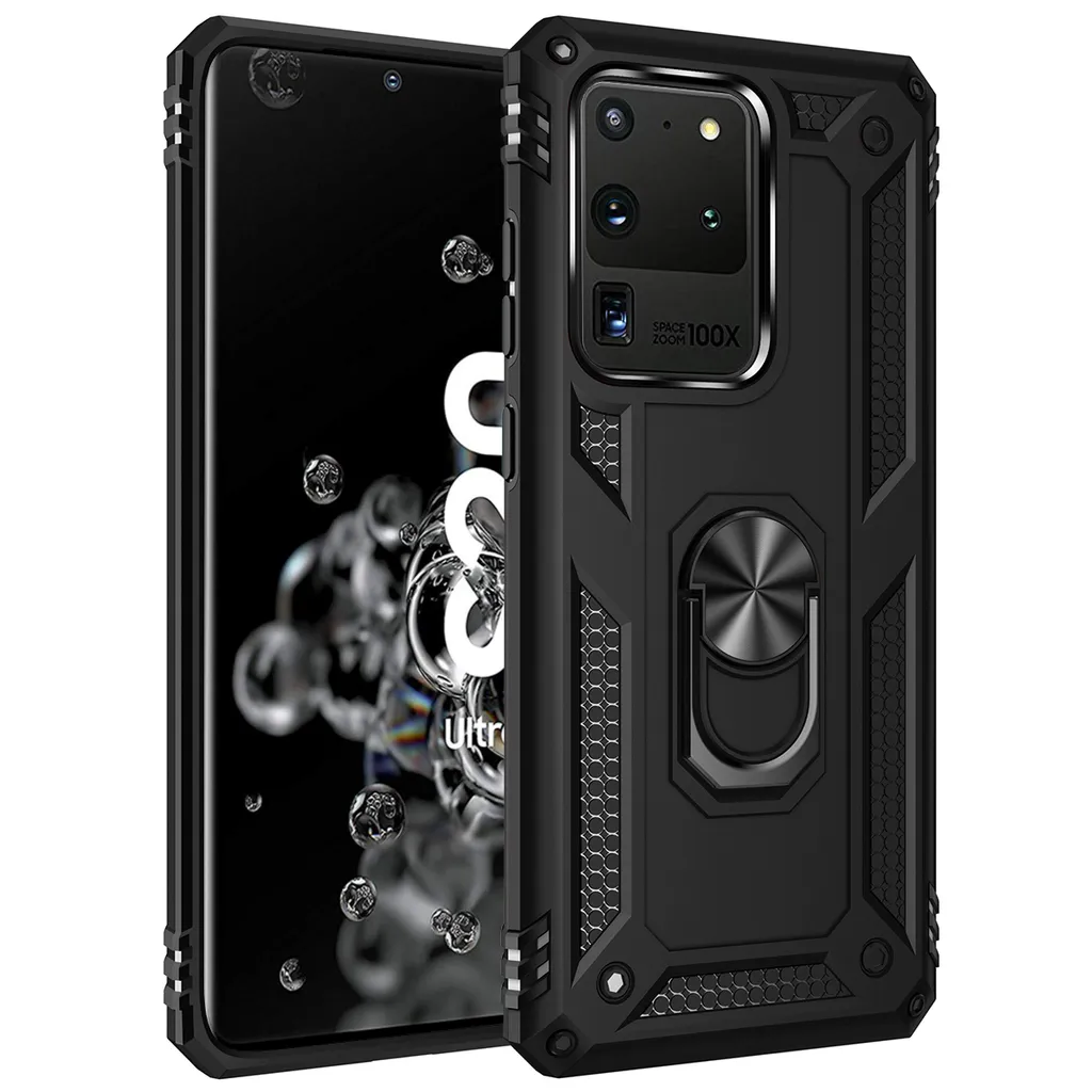 Cover S20 Ultra Blindata: Protezione Doppia Anello e Supporto Magnetico