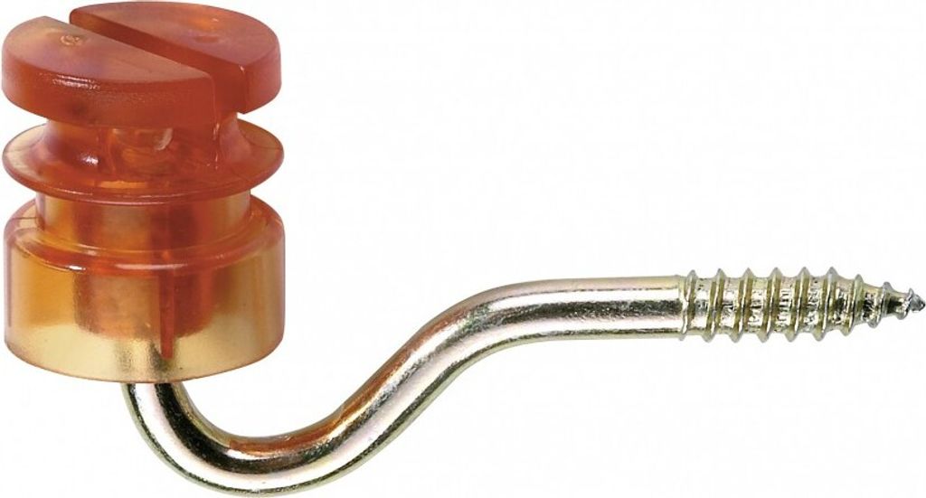 Schlitzisolator Polycarbonat - 6,0mm Stütze, 25 St.im Blister - Schlitzisolator - Polycarbonat = extrem bruchsicher und haltbar! orange