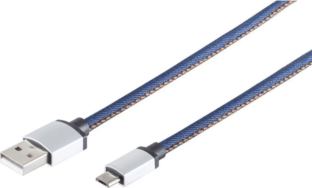Cavo di ricarica USB da spina A a USB Micro B, blu 2 m