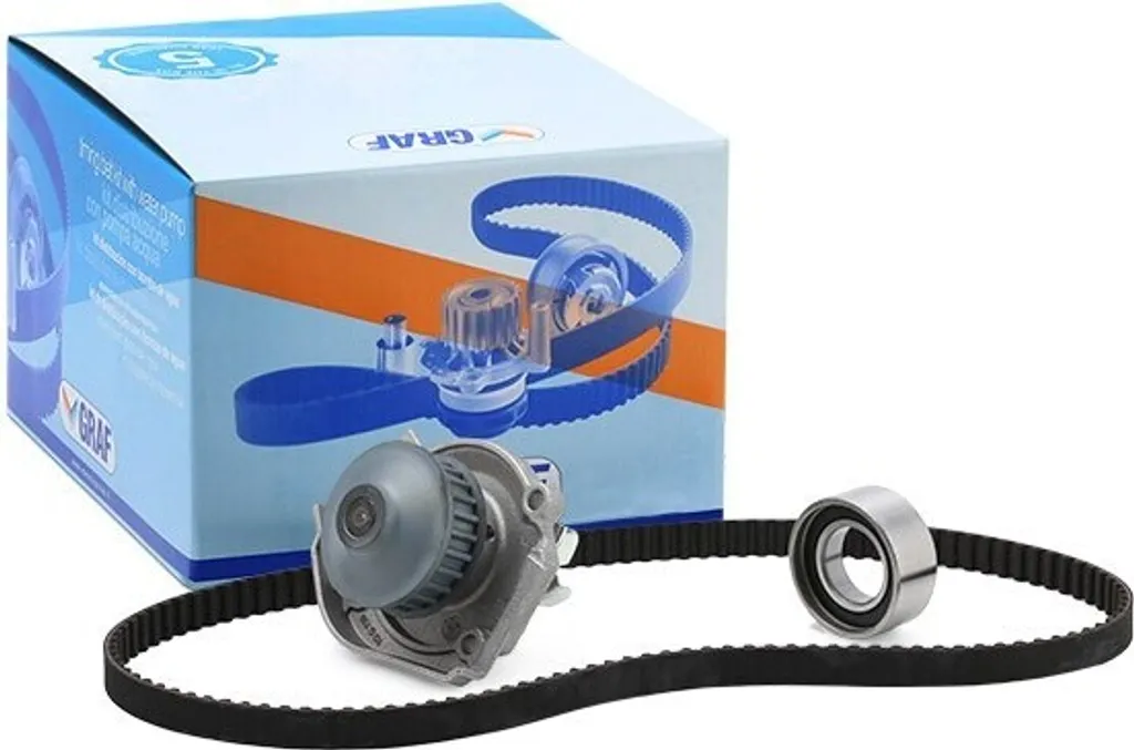 Solution Anti-Casse : Kit Pompe à Eau + Courroie GRAF pour Fiat Punto