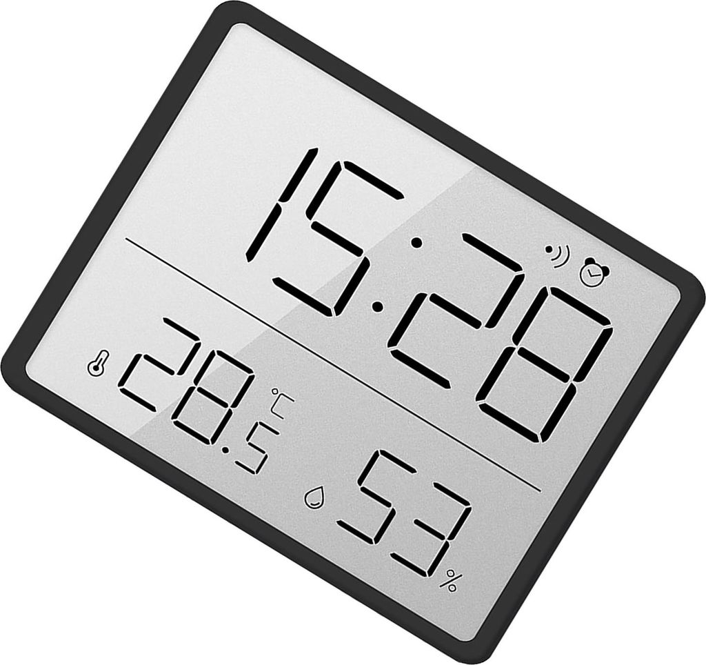 Cyfrowy budzik Ekran LCD Temperatura Wilgotność Wyświetlacz Zdjęcie produktu 