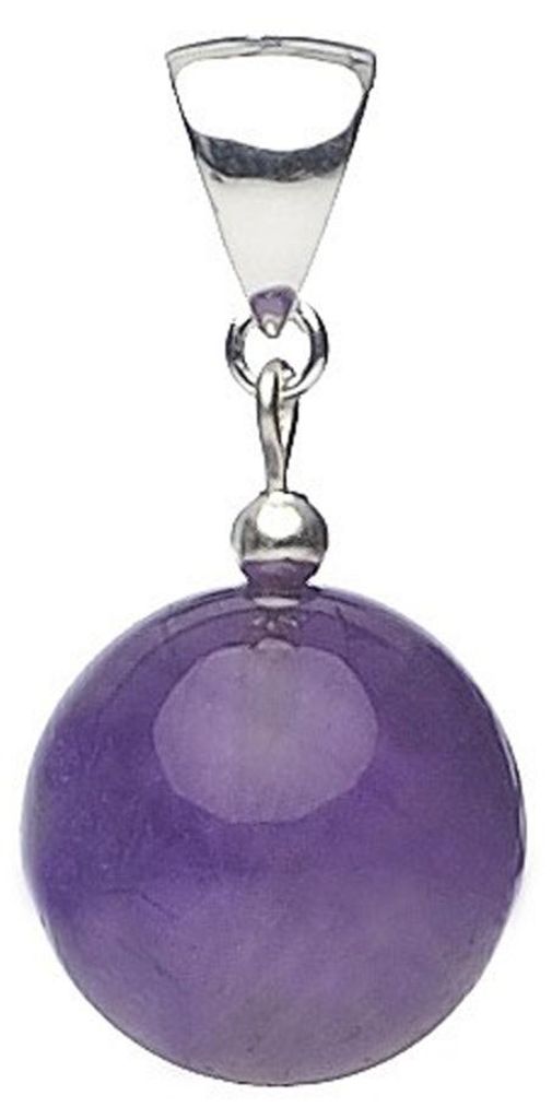 Anhänger aus echtem Amethyst & 925 Silber violett lila Produktbild 
