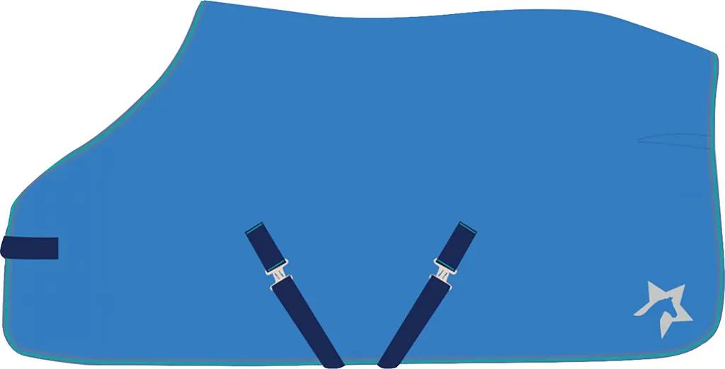 Couverture Hy Zeddy BZ521 Polaire Douce 122cm Bleu Cobalt Motif Turquoise