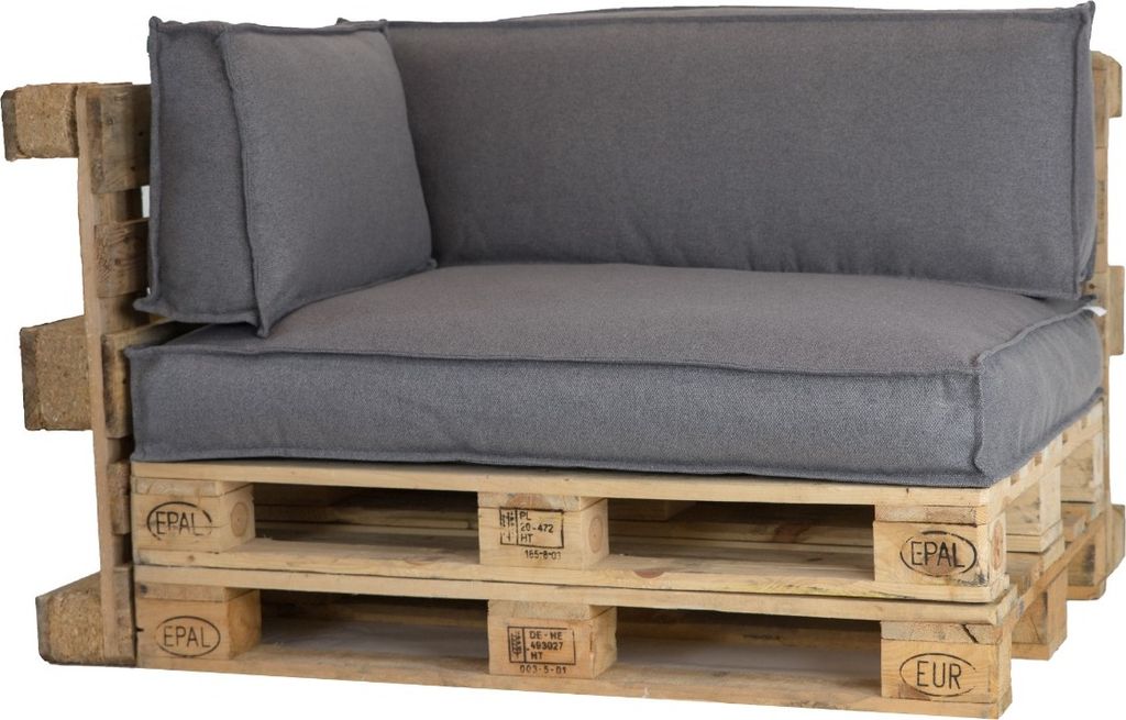 2L Home & Garden Palettenkissen Lounge Grau - 120 x 80cm Produktbild 2