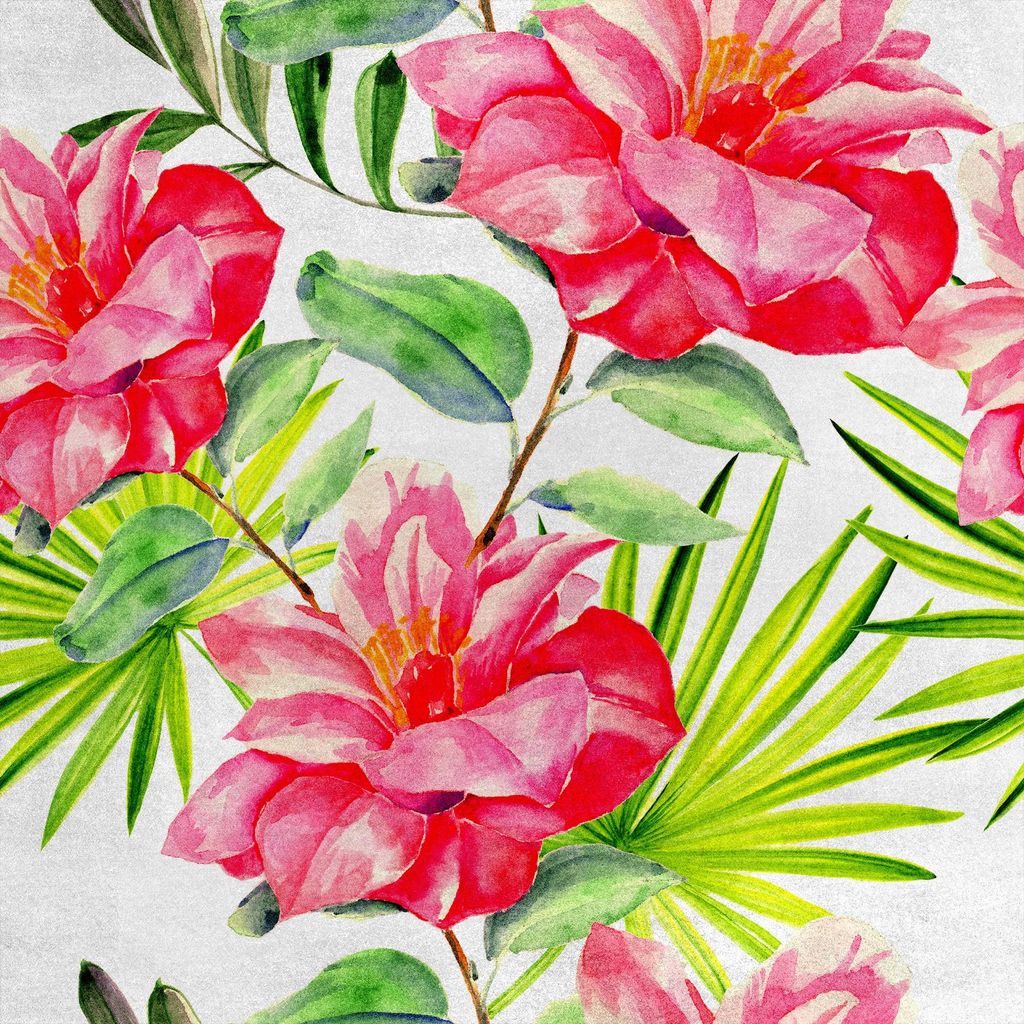 Royal Samt Stoff Polyester Zum Nähen - Motiv Rosa Aquarellblumen