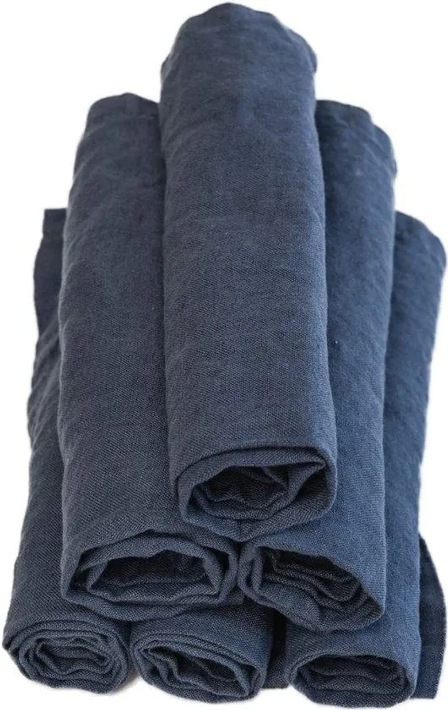 Lot de serviettes de table lavables en coton bio pour repas quotidiens
