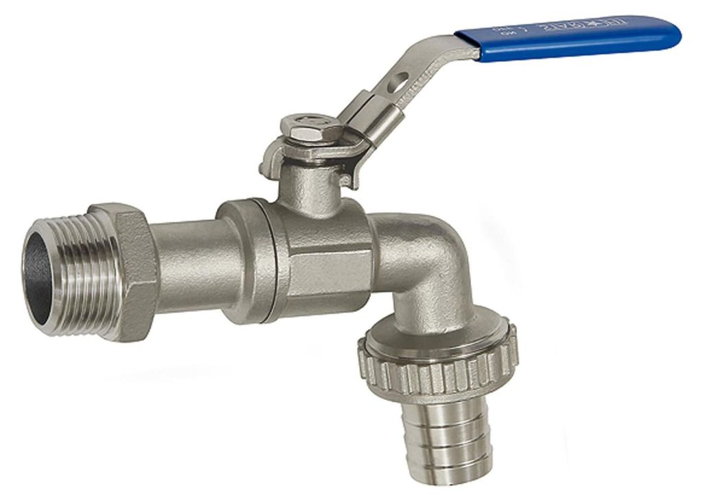 Riegler Kugelauslaufhahn, Edelstahl 1.4408, G 1/2 AG, DN 15 Produktbild 