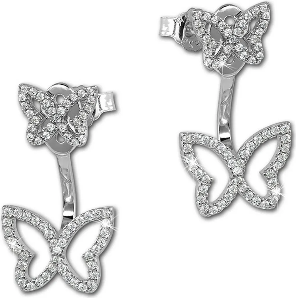 SilberDream Ear Cuff Papillon Zircon Blanc Argent 925 D2GSO448W Chic