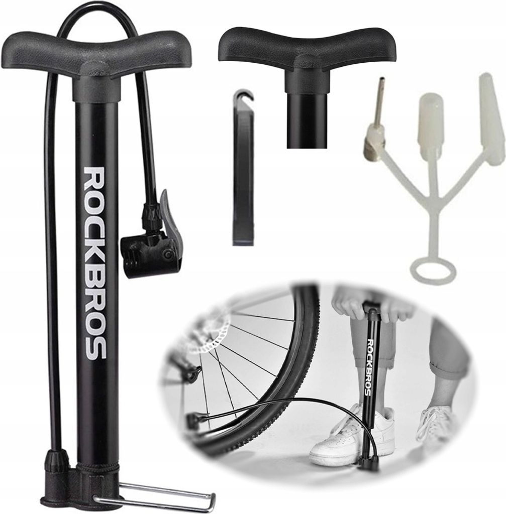 Rockbros Boden Fahrrad Handpumpe Langlebig Stark Schwarz